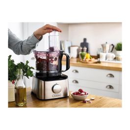 Kenwood Robot de Cocina Multipro Compact FDM301SS, 800W, 2.1L, Color Negro/Acero Inoxidable, con Licuadora 1.2L, Exprimidor y Accesorios (3 Discos)