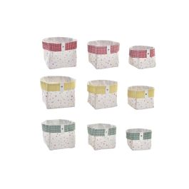 Cesta Shabby DKD Home Decor Amarillo Verde 14 x 14 x 14 cm Set de 3 (6 Unidades) Precio: 27.69000058. SKU: B19FVZH5XZ