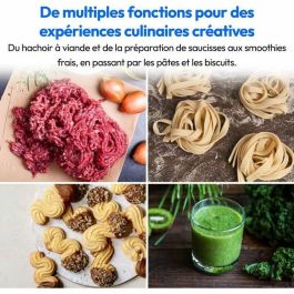 Medion Procesador de alimentos MD18430 3 en 1 - 1200 W - 5 L - 8 velocidades - Función picadora - Negro