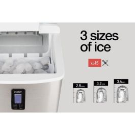 Máquina de hielo H.KoeNIG Kube - KB15 - 3.3 L - 3 tamaños de cubitos de hielo - Gris