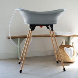 Thermobaby VASCO Charm Kit de Baño 3 en 1: Bañera Ergonómica con Soporte Plegable y Desagüe - Ideal Ahorro Espacio Gris Thermobaby VASCO Charm Kit de Baño 3 en 1: Bañera Ergonómica con Soporte Plegable y Desagüe - Ideal Ahorro Espacio Gris