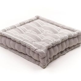 Today TOD1700239448367 Cojín de suelo CHARME Slub Chambray Bordado Berenice 40x40x10 cm