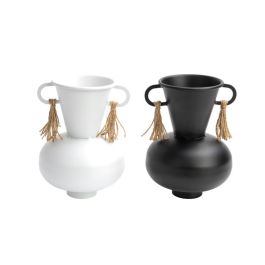 DKD Home Decor Jarrón Colonial Negro Blanco Metal 12 x 12 x 16 cm (4 Unidades) Precio: 30.50000052. SKU: B17CWFEKML