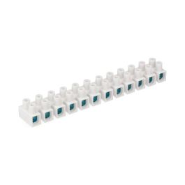 Edm Regleta de conexión de 16 mm, 12 conectores, homologada, blanca, polipropileno, 76A, 750V