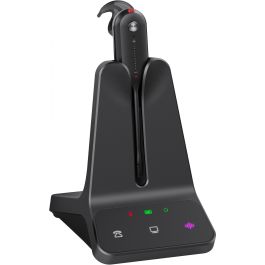 Yealink WH63 E2 UC Auriculares Inalámbricos con Gancho para Oreja Llamadas/Música, Control de Volumen, Negro