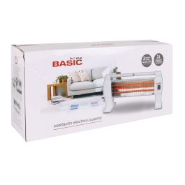 Basic Home Calefactor Eléctrico 600W-1200W, 13x23x53 cm (4 Unidades)