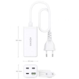 Aisens ASCH-100W4P053-W Cargador Sobremesa GaN 100W 4 Puertos (3xUSB-C PD3.0, 1xUSB-A QC3.0) Blanco Aisens ASCH-100W4P053-W Cargador Sobremesa GaN 100W 4 Puertos (3xUSB-C PD3.0, 1xUSB-A QC3.0) Blanco