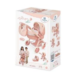 Decuevas Coche de Muñeca 3x1 Plegable Tulipe con Bolso, para Muñecas de hasta 48 cm. Medidas: 41x62x70 cm. Edad 3+ Decuevas Coche de Muñeca 3x1 Plegable Tulipe con Bolso, para Muñecas de hasta 48 cm. Medidas: 41x62x70 cm. Edad 3+