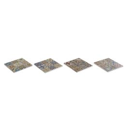Posavasos Arabe DKD Home Decor Multicolor Dorado 10.8 x 0.7 x 10.8 cm Set de 4 Posavasos Arabe DKD Home Decor Multicolor Dorado 10.8 x 0.7 x 10.8 cm Set de 4