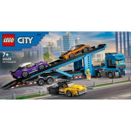LEGO 60408 City Transporte de Coches Deportivos, 4 Vehículos para Niños
