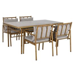 Muebles de Jardín Home ESPRIT Beige 160 x 90 x 75 cm 83 cm (5 Piezas) Muebles de Jardín Home ESPRIT Beige 160 x 90 x 75 cm 83 cm (5 Piezas)