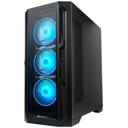 Chieftec GA-01B-TG-OP ATX Midi Tower Negro, Caja de PC para Gaming con Ventana de Cristal Templado