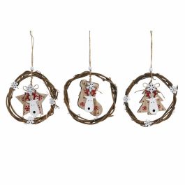 Adorno Navideño DKD Home Decor Madera (3 pcs) (14 x 1 x 18 cm)