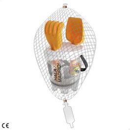 Cubo playa castillo real madrid diametro 18cm con pala,rastrillo y cedazo. Precio: 6.7899997. SKU: B1FV8ZEP8N