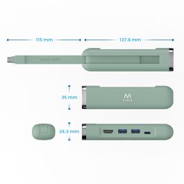 EWENT Docking Station EW1148 USB-C, HDMI 4K 100W, 1x HDMI, 1x RJ45 Gigabit Ethernet, 2x USB-A, 1x USB-C