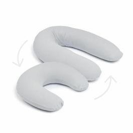 doomoo Twisty Almohada 2 en 1 para embarazo y lactancia - Ultra Comfort - Relleno de microperlas ultrafino, gris doomoo Twisty Almohada 2 en 1 para embarazo y lactancia - Ultra Comfort - Relleno de microperlas ultrafino, gris