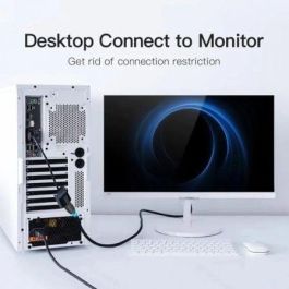 Vention ACNBF Cable Conversor VGA Macho a HDMI Hembra 1080p Full HD Audio 3.5mm Unidireccional 1m Negro Plug & Play