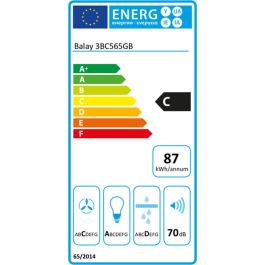 Campana Convencional Balay 3BC565GB 60 cm 530 m3/h 70 dB 216W Blanco A+