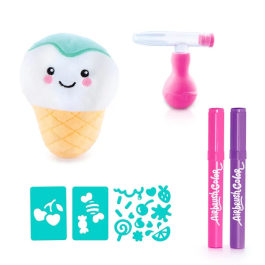 Canal Toys Food'tastic Aerógrafo Peluche Mini con Rotuladores Perfumados y Plantillas para Decorar - AIR 071