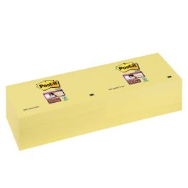 Bloc De Notas Adhesivas Quita Y Pon Post-It Super Sticky 76x76 mm Con 12 Bloc Amarillo Canario