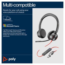 HP Auriculares Estéreo Blackwire C8225-M USB-C/A Certificado para Teams Negro