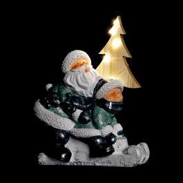 Figura Navidad Moderna DKD Home Decor Azul Blanco 9 x 22 x 20 cm (3 Unidades)