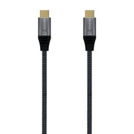 AISENS - Cable USB 3.2 GEN2x2 ALUMINIO 20GBPS 8K@30HZ 5A 100W E-MARK, TIPO USB-C/M-USB-C/M, GRIS, 1.5M