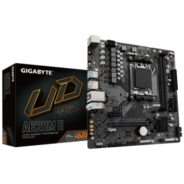 Gigabyte A620M H Placa Base AMD A620 Socket AM5 Micro ATX Compatible con Ryzen 7000 y DDR5, Ref. 9MA62MH-00-G12
