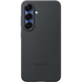 Samsung Funda de Silicona Original para Galaxy S25, Carcasa Protectora Anti-golpes y Rayones, Monocromática, Negro