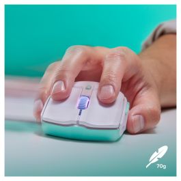 HyperX Pulsefire Haste 2 Core Ratón Gaming Inalámbrico 12000 PPP, Switches TTC Gold, 8R2E7AA, Blanco/Verde/Púrpura