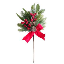 DKD Home Decor Rama de Navidad Tradicional en PVC Verde y Rojo para Decoración del Hogar 12x56x25 cm - Pack 12 Unidades Precio: 107.49999975. SKU: B1FFMMHHSM