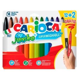 Carioca Rotuladores Jumbo Super Lavables C-Surtidos Estuche 12+2 Ud Gratis Precio: 2.95000057. SKU: B1DWY6EFMF
