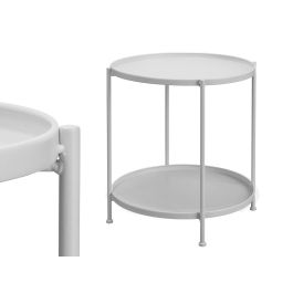 Mesa Auxiliar Redonda Doble Gris Giftdecor 40x51x40cm Mesa Auxiliar Redonda Doble Gris Giftdecor 40x51x40cm Precio: 28.49999999. SKU: B1EXNCBG63
