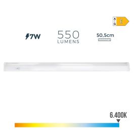 Regleta electronica led 7w 600lm 6500k luz fria 50,5x2,2x3,5cm edm