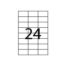 Fabrisa C-Rectos 24 X 100H Etiquetas Adhesivas Multifunción 70x37 mm Blanco