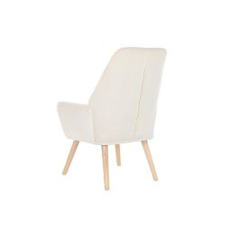DKD Home Decor Butaca Scandi Crema Natural 75 x 96 x 65 cm