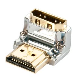 Lindy CROMO HDMI Male to HDMI Female 90 Degree Right Angle Adapter - Down Lindy CROMO HDMI Male to HDMI Female 90 Degree Right Angle Adapter - Down