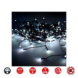 Edm Cortina LED Easy-Connect 2x2m Blanco Frío Interior-Exterior IP44 200 Leds Cable Verde Tiras Precio: 32.49999984. SKU: S7916395