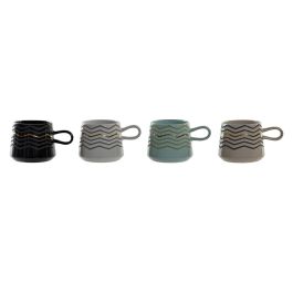 Taza Mug DKD Home Decor Negro Gris Azul Rosa Gres Moderno (400 ml) (4 Unidades) Precio: 12.50000059. SKU: B1KFR93TY4