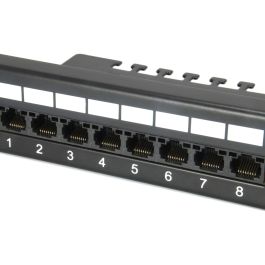 EQUIP Patchpanel 135425 24 Puertos Cat6 19" UTP 1U Keystone Montage Negro