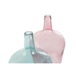DKD Home Decor Jarrón Rosa Verde Jade Cristal Reciclado Hecho a Mano 25 x 40 x 25 cm (2 Unidades) Precio: 39.88999982. SKU: B15AHHEGF3