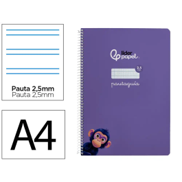 Liderpapel Cuaderno Espiral A4 Tapa Blanda 80 Hojas Cuadro Pautado 2,5mm Lila Precio: 11.79000042. SKU: B1K7H59MVR