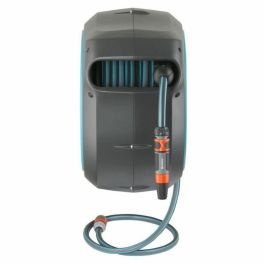 Gardena Enrollador de manguera automático de pared RollUp L 30 m con borde blanco