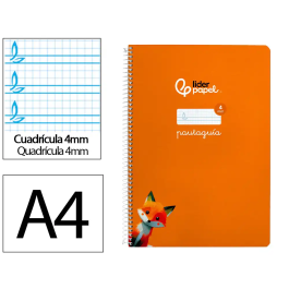 Liderpapel Cuaderno Espiral Pautaguía A4 Tapa Blanda 80 Hojas 75gr Cuadro Pautado 4mm Naranja Precio: 11.79000042. SKU: B15YVHZ3NP