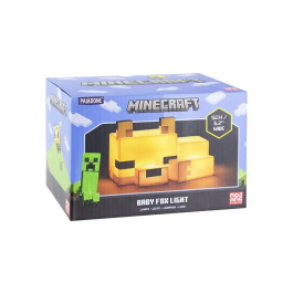Wondee Lámpara Minecraft Fox Decoración Baby Fox Light 16 cm, Oficial, Modelo Zorro Cubico, Luz Ambiental, para Habitación Gamer, Regalo