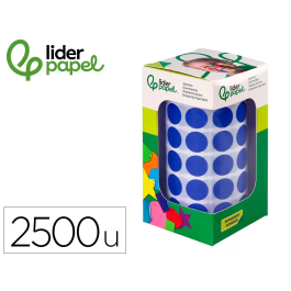 Liderpapel Gomets Circulares Autoadhesivos 15 mm Azul Rollo 2500 Unidades en Caja de Cartón Precio: 2.50000036. SKU: B1J5GY4V2K