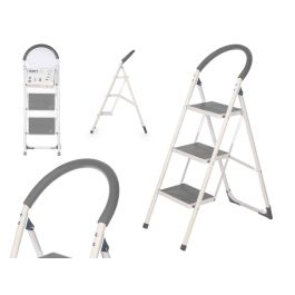Escalera Metal 3 Escalones Gris Kipit 117X5CM (4 Unidades) Escalera Metal 3 Escalones Gris Kipit 117X5CM (4 Unidades)