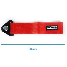 Occ Motorsport OCCRC013 Cinta de Remolque Roja de Nylon 25x5cm Soporta 3000kg Alta Resistencia para Coche Deportivo Universal