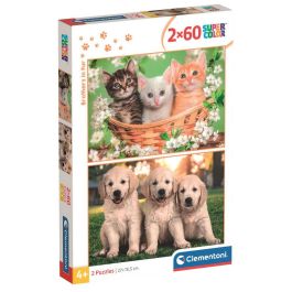 CLEMENTONI Puzzle Hermanos de Piel 2x60pzs Precio: 8.49999953. SKU: B1HMPR9CEE