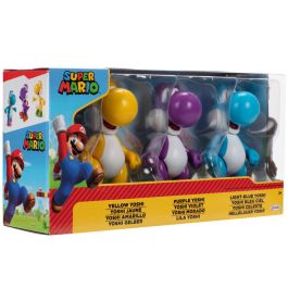JAKKS PACIFIC Figuras Yoshi Super Mario Bros, pack de 3, 10cm